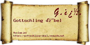 Gottschling Ábel névjegykártya